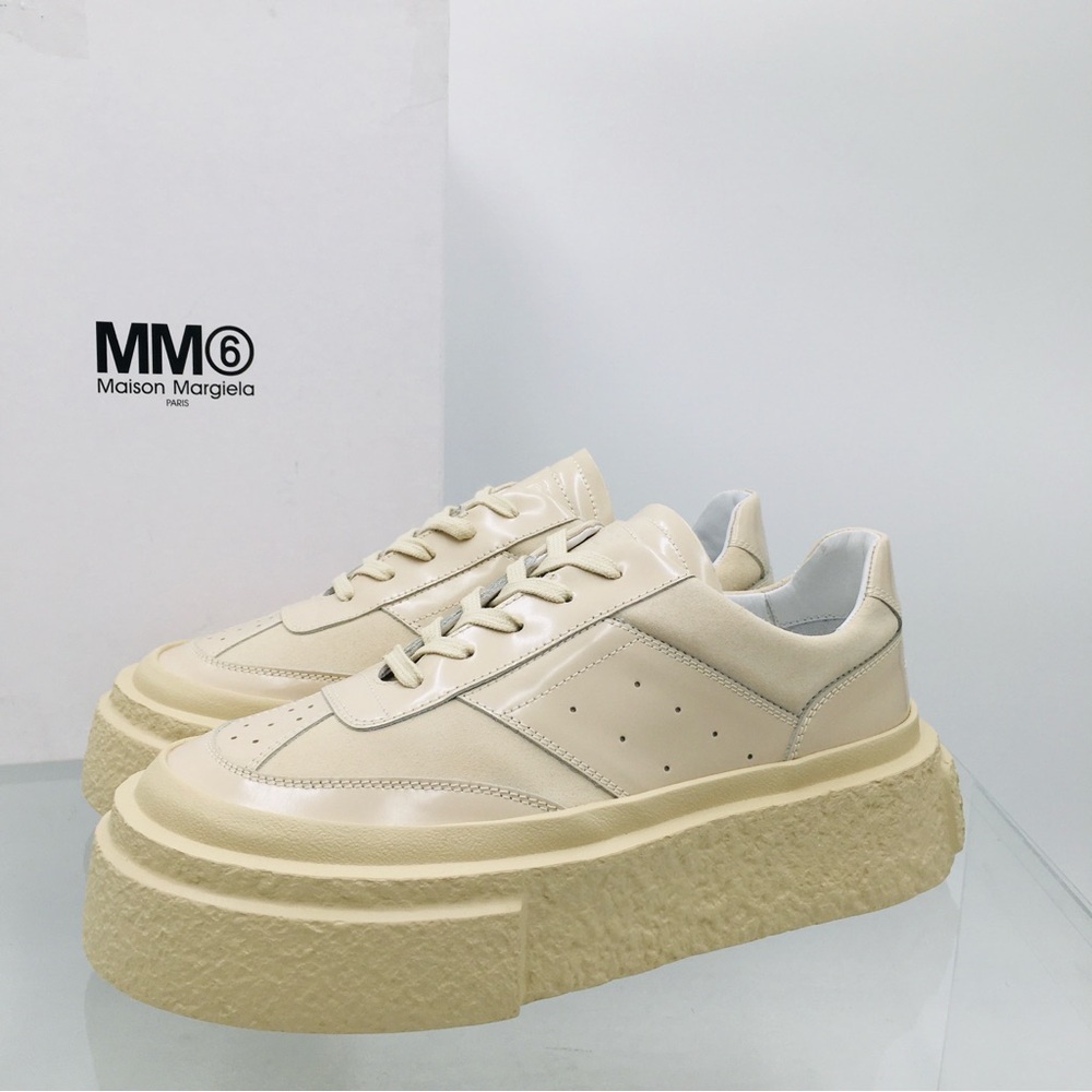 Maison Martin Margiela Women's Beige Platform Sneakers Size 9 M
